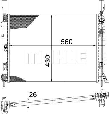 WILMINK GROUP WG2182393 Радиатор охлаждения двигателя для RENAULT KANGOO Express (FW0/1_)