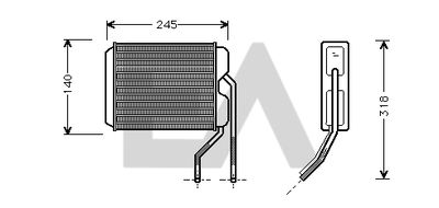 EACLIMA 45C20004 Радиатор печки  для DAEWOO ESPERO (Деу Есперо)
