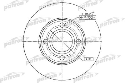 Тормозной диск PATRON PBD2599 для AUDI COUPE
