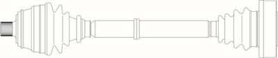 GENERAL RICAMBI AU3327 Полуось в сборе  для AUDI 90 B3 (893, 894, 8A2) 2.3 E