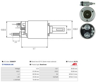 SOLENOID ELECTROMOTOR AS-PL SS0007P 3