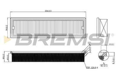 Воздушный фильтр BREMSI FA2289 для FORD CAPRI