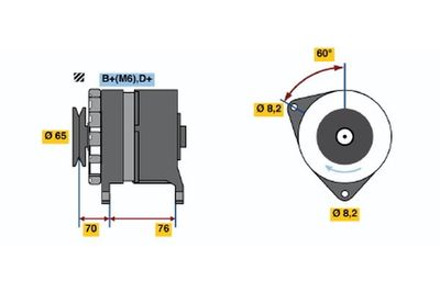 Генератор BOSCH 0 986 037 460 для VOLVO 740