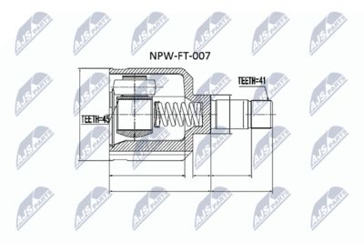 Zestaw przegubu, wał napędowy NTY NPW-FT-007