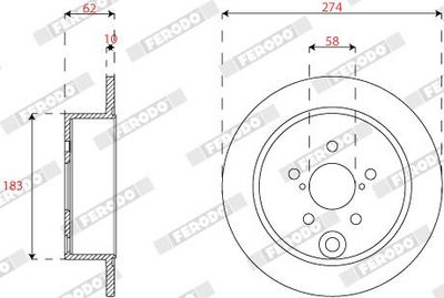 BREMSSCHEIBE FERODO DDF2560C 1
