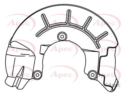 Splash Panel, brake disc APEC ASG1143