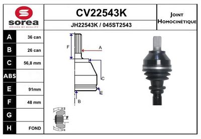 GELENKSATZ ANTRIEBSWELLE