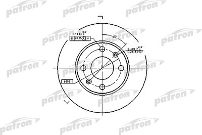 Тормозной диск PATRON PBD1217 для PEUGEOT 205