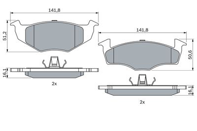 Brake Pad Set, disc brake 0 986 494 005