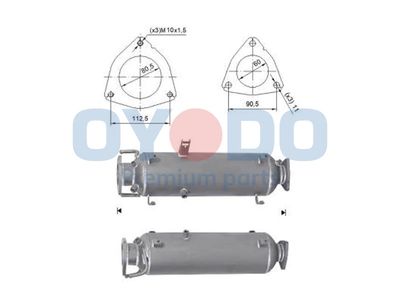 Filtr sadzy / filtr cząstek stałych, układ wydechowy OYODO 504131264
