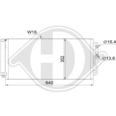 DIEDERICHS DCC1576 Радиатор кондиционера  для BMW i3 (Бмв И3)