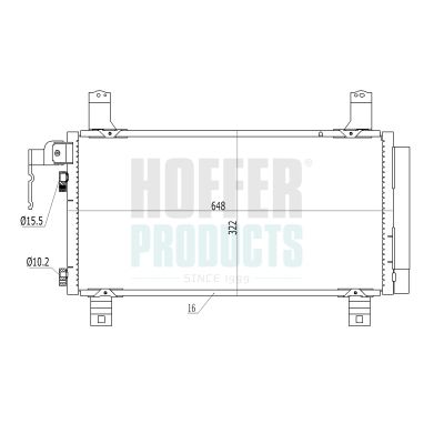 кондензатор, климатизация HOFFER 991159