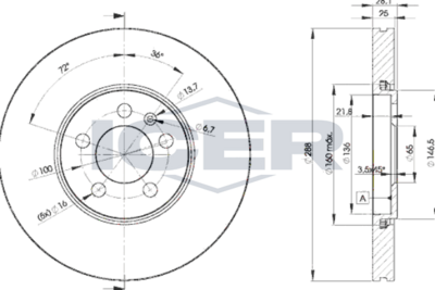 спирачен диск ICER 78BD5302-2