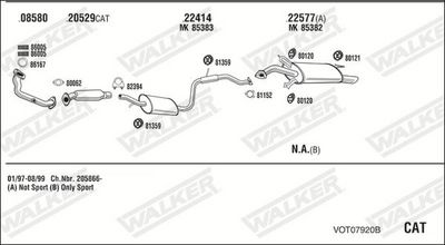 Изпускателна система WALKER VOT07920B