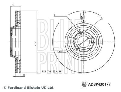 Tarcza hamulcowa BLUE PRINT ADBP430177