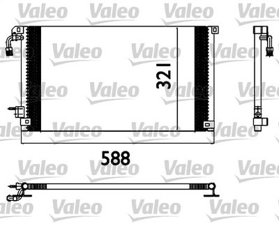 VALEO 817655 Радиатор кондиционера  для PEUGEOT 106 (Пежо 106)