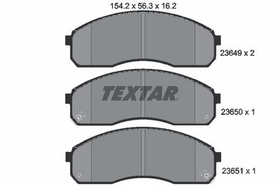 Комплект тормозных колодок, дисковый тормоз TEXTAR 2364901 для KIA PREGIO