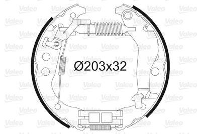 Комплект тормозных колодок VALEO 554860 для TOYOTA YARIS