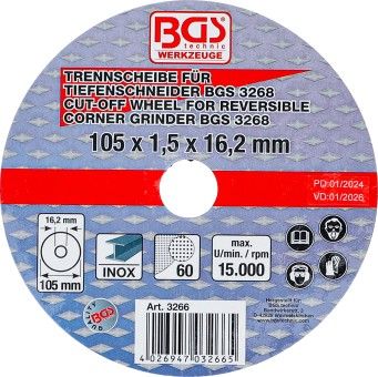 Trennscheibe, Winkelschleifer