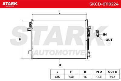 кондензатор, климатизация STARK SKCD-0110224