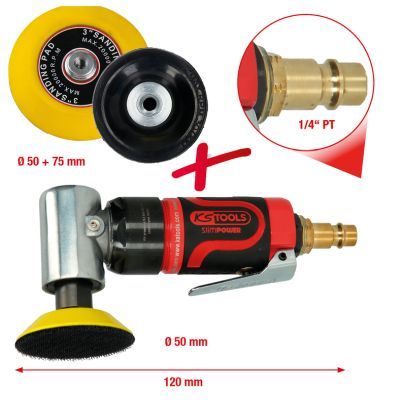 KS TOOLS Kampinis šlifuoklis (pneumatinis)