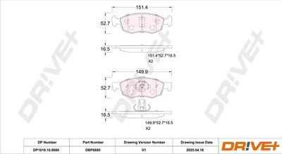 BREMSBELAGSATZ SCHEIBENBREMSE DR!VE+ DP1010100880 2