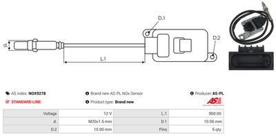 SENZOR NOX INJECTIE ADITIV AS-PL NOX9278 2