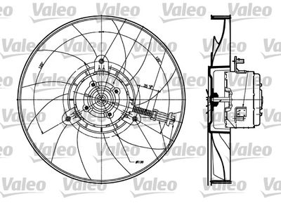 Вентилятор, охлаждение двигателя VALEO 698357 для SEAT CORDOBA