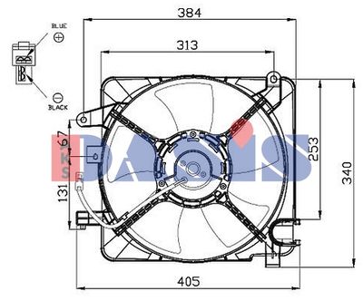 AKS DASIS 518115N Вентилятор системы охлаждения двигателя  для CHEVROLET  (Шевроле Спарk)