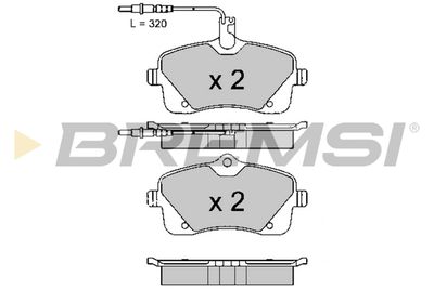 BREMSI BP3618 Тормозные колодки и сигнализаторы для PEUGEOT 407 (6D_) 2.0 HDi 135 (6DRHRH, 6DRHRE, 6DRHRG, 6DRHRJ)