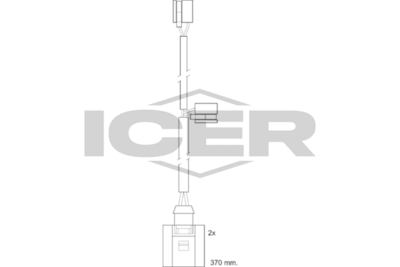 предупредителен контактен сензор, износване на накладките ICER 610727 E C
