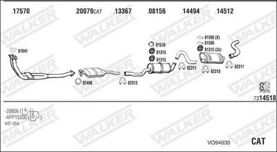 Изпускателна система WALKER VO94030