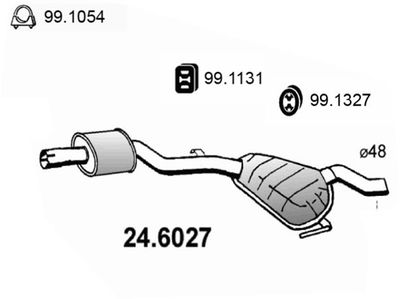 ASSO 24.6027 Глушитель выхлопных газов  для LANCIA DEDRA SW (835_) 1.8 16V LE (835FG)