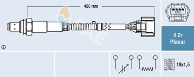 Лямбда-зонд FAE 77649 для RENAULT LATITUDE