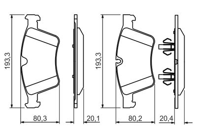 Brake Pad Set, disc brake 0 986 494 427