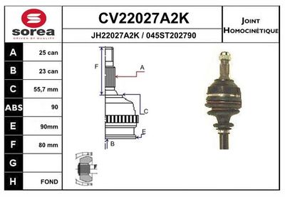 GELENKSATZ ANTRIEBSWELLE