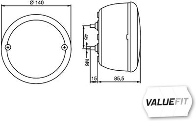 Achterlicht Links/Rechts (LED, 12/24V, met indicator, met stoplicht, parkeerlicht, geen reflector, bouten, aantal verbindingen: 4)