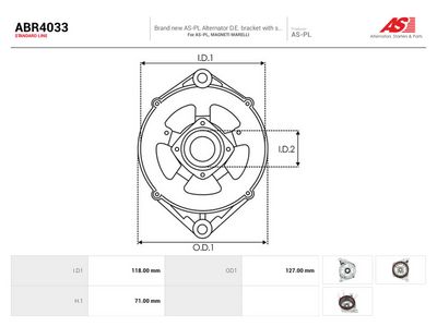 Stator, generator AUTOSTARTER ABR4033