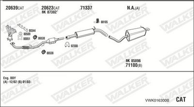Изпускателна система WALKER VWK016300B