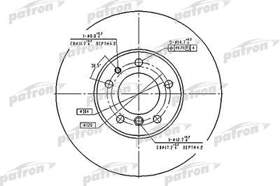 Тормозной диск PATRON PBD2687 для BMW 7