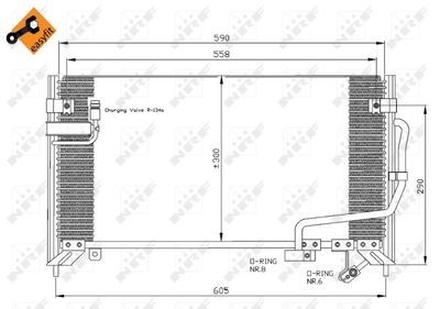 NRF Condensor, airconditioning EASY FIT (35650)