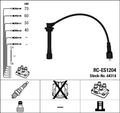 Комплект проводов зажигания NGK 44314 для SUZUKI VITARA