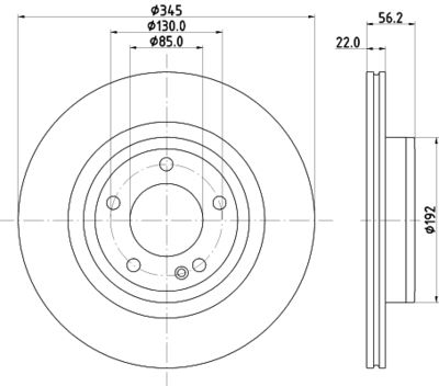 Tarcza hamulcowa HELLA 8DD 355 135-171