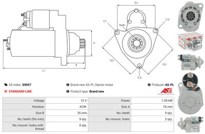 STARTER AS-PL S9057 4
