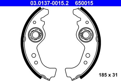 Комплект тормозных колодок ATE 03.0137-0015.2 для SEAT PANDA
