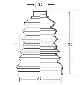 Bellow, drive shaft Borg & Beck BCB2319