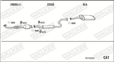 SISTEM DE ESAPAMENT WALKER RV45000