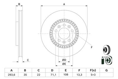 BREMSSCHEIBE BOSCH 0986479E32 4