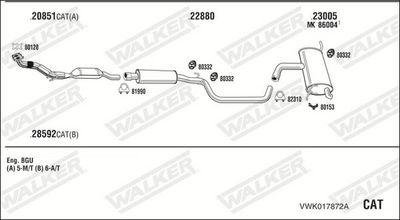 Изпускателна система WALKER VWK017872A