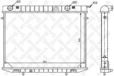 Радиатор, охлаждение двигателя STELLOX 10-26064-SX для OPEL FRONTERA